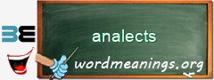 WordMeaning blackboard for analects